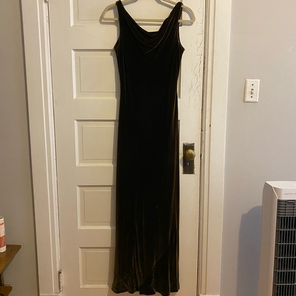 Velour Maxi Formal Dress